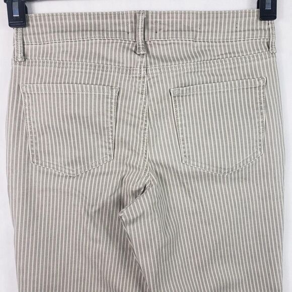 NYDJ Ellison Tall Jeans Womens 6T Beige Lodge Stripe High Rise Straight Ankle - Picture 8 of 16